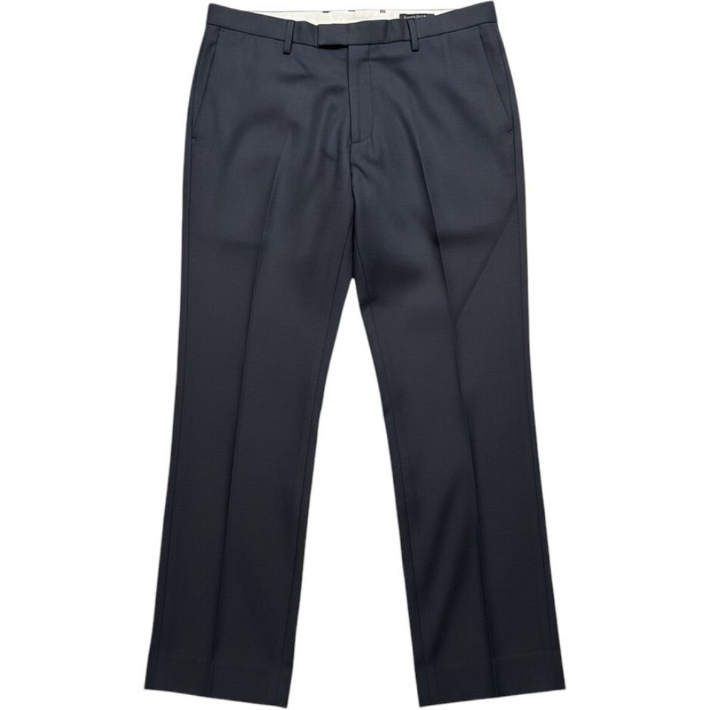 Banana Republic Dress Pants Mens 35x32 Navy Blue Modern Slim Fit Wool Blend Work
